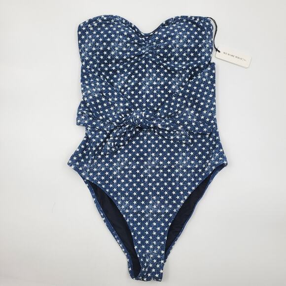 NWT We Wore What Capri distressed stars 1 piece - Picture 8 of 8